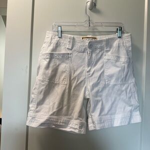 Adventura Women's White Organic‎ Cotton Utility Short Hiking Pockets 8